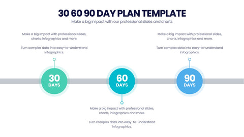 30 60 90 Day Plan Infographics