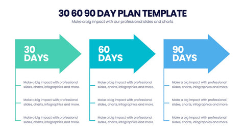 30 60 90 Day Plan Infographics
