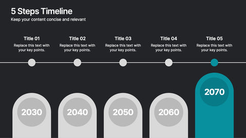 5 Steps Timeline Template