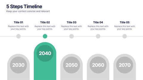 5 Steps Timeline Template