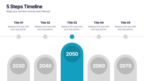 5 Steps Timeline Template