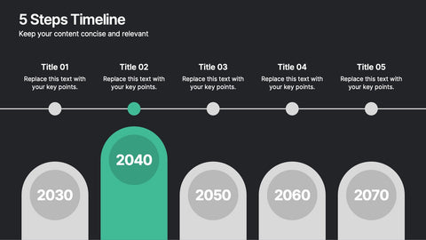 5 Steps Timeline Template
