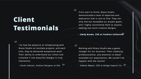Bravo Creative Portfolio Presentation