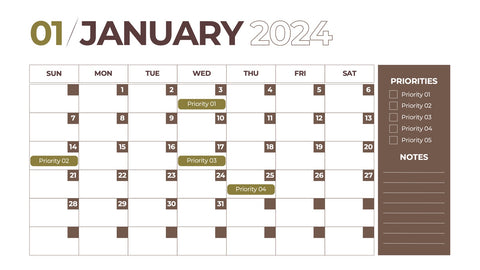 Calendar Infographics