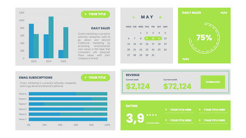Dashboard Infographics for KPIs & Reports