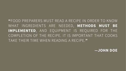 Food Infographics for Menus & Nutrition