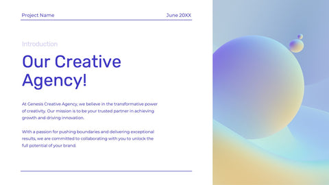 Genesis Creative Agency Pitch Deck Presentation