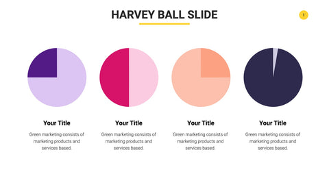 Harvey Ball Infographics for Scoring & Comparisons