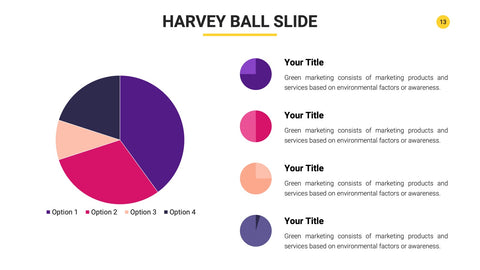 Harvey Ball Infographics for Scoring & Comparisons