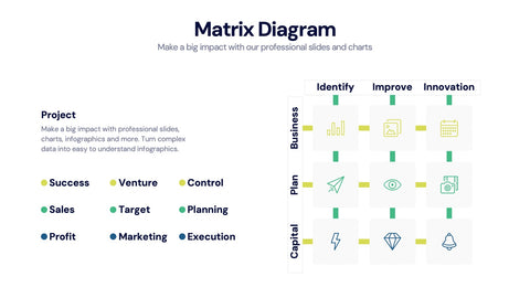 Matrix Diagram Infographics