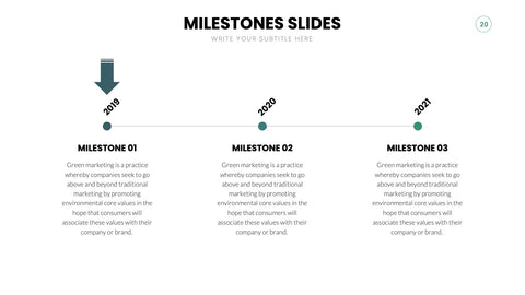 Milestones Infographics for Roadmaps & Timelines