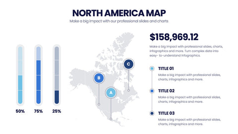 North America Map Infographics