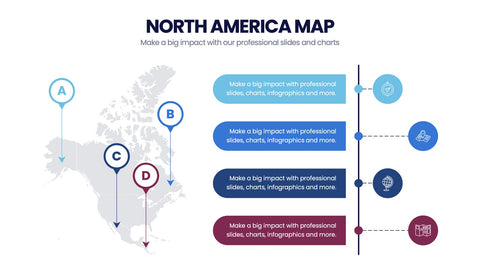 North America Map Infographics