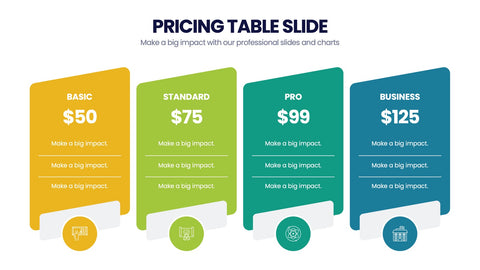 Pricing Table Infographics