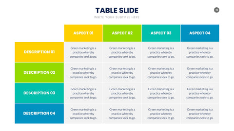 Table Infographics for Data Comparison & Reports