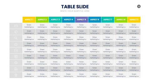 Table Infographics for Data Comparison & Reports