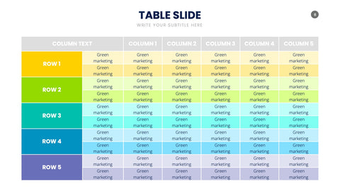 Table Infographics for Data Comparison & Reports