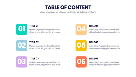 Table of Contents Infographics