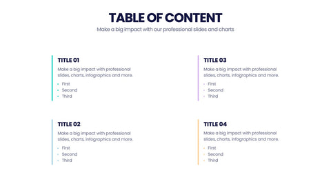 Table of Contents Infographics