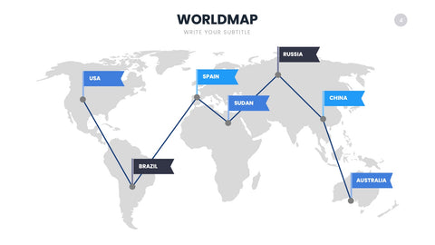 World Map Infographics for Global Markets & Geography