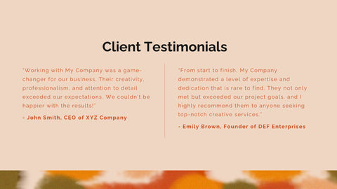 Zenith Artist Portfolio Presentation