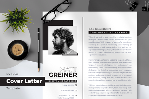 Lean Resume + Cover Letter Template