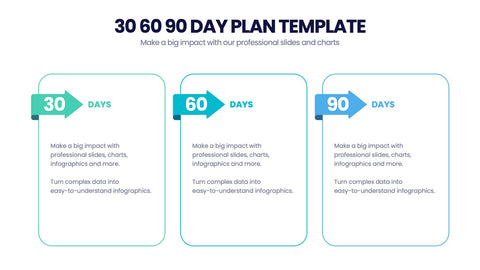 30 60 90 Day Plan Infographics