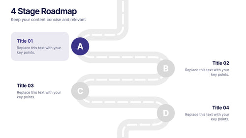 4 Stage Roadmap Template slide 2
