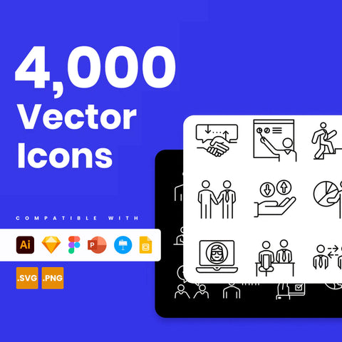4,000 Vector Icons: 64+ Categories