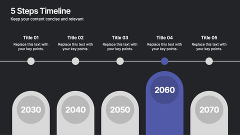 5 Steps Timeline Template