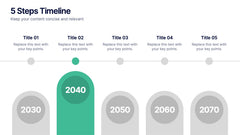 5 Steps Timeline Template slide 3