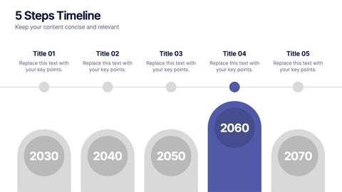 5 Steps Timeline Template