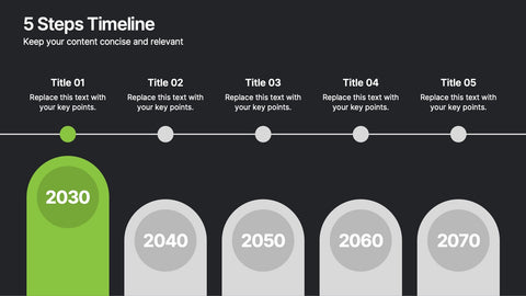 5 Steps Timeline Template