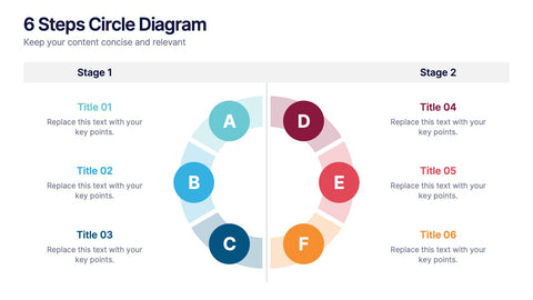 6 Steps Circle Diagram