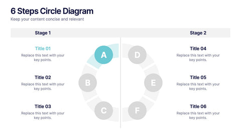 6 Steps Circle Diagram