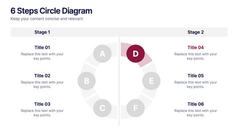 6 Steps Circle Diagram