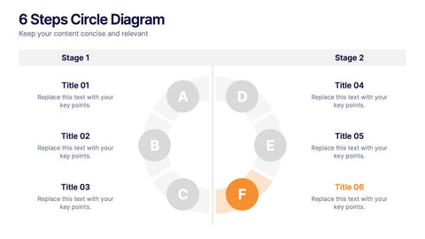 6 Steps Circle Diagram