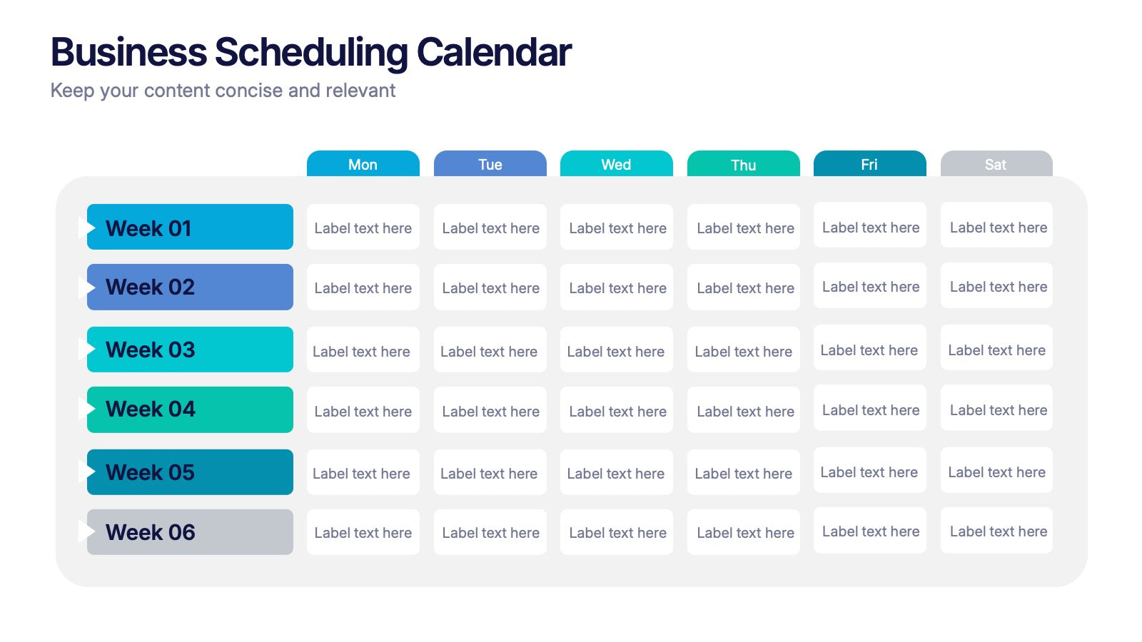 Business Scheduling Calendar Presentation