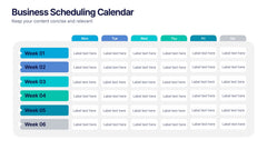 Business Scheduling Calendar Presentation