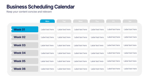 Business Scheduling Calendar Presentation