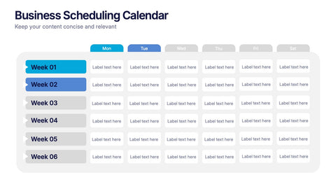 Business Scheduling Calendar Presentation