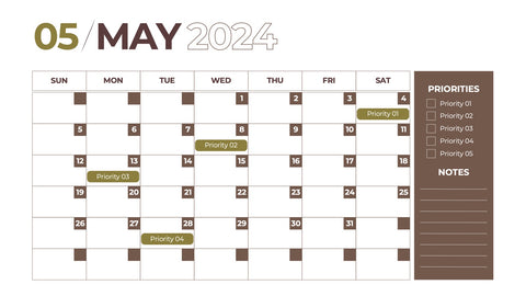 Calendar Infographics