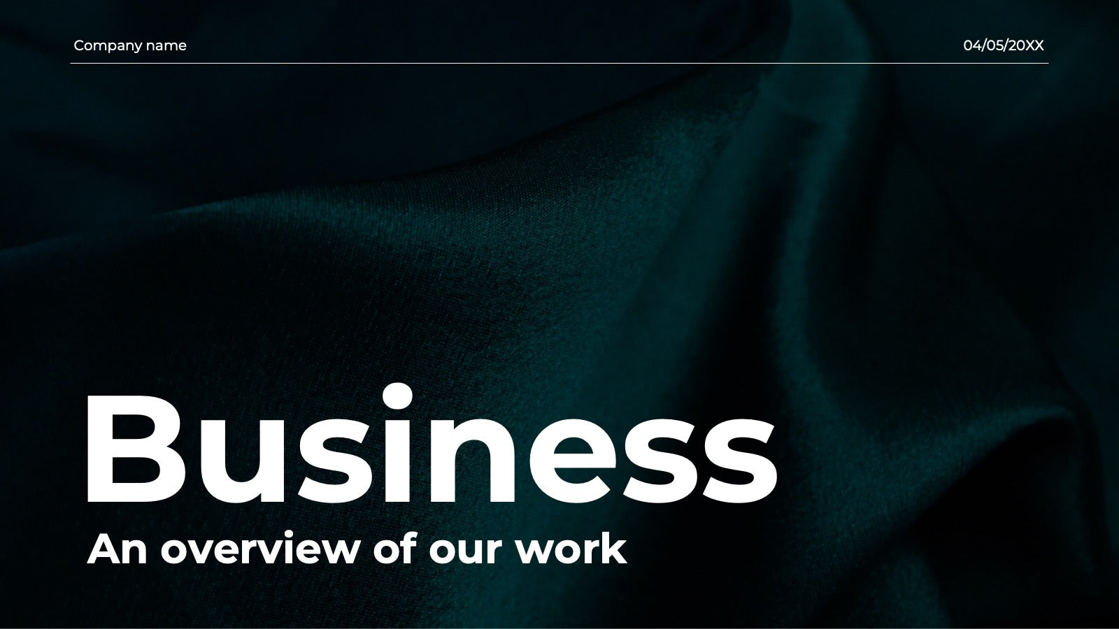 Creative Business Overview Presentation