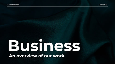 Creative Business Overview Presentation