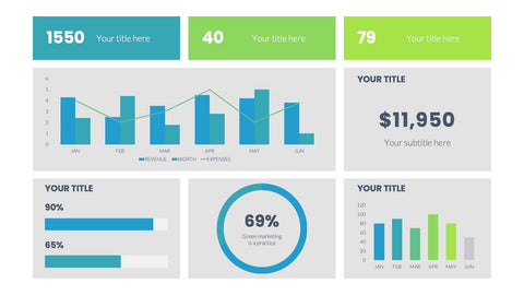 Dashboard Infographics for KPIs & Reports