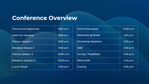 Event Agenda Presentation