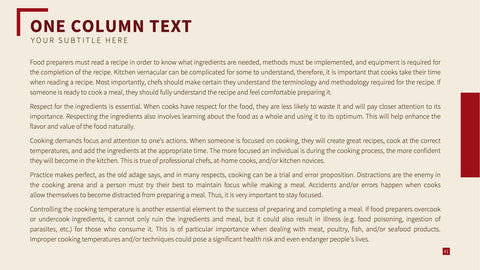 Food Infographics for Menus & Nutrition