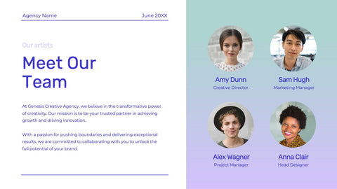 Genesis Creative Agency Pitch Deck Presentation