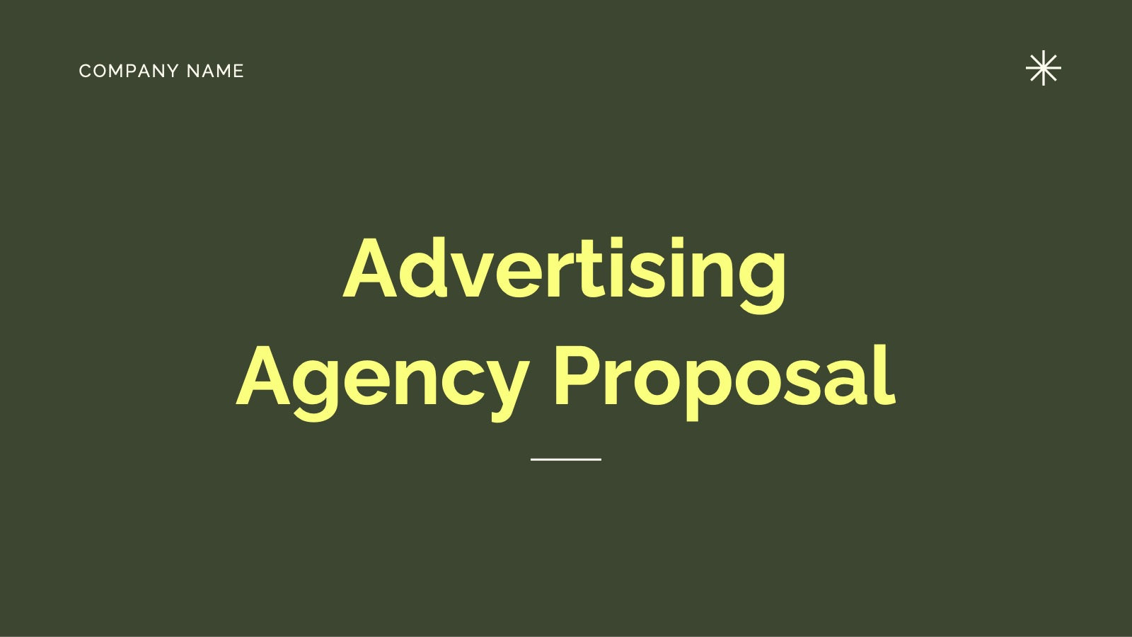 Horizon Advertising Agency Proposal Presentation