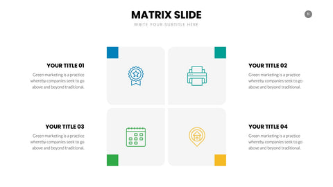 Matrix Infographics for 2x2 Analysis & Strategy